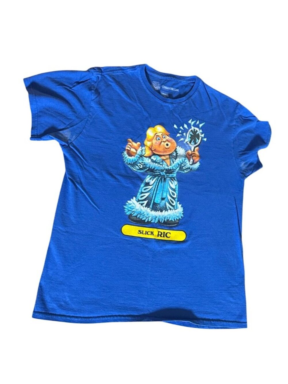 WWE Garbage Pail Kids Slick Ric Blue Graphic T-Shirt Medium Ripple Junction 2019